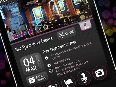 Bar Profile interface design iphone app mobile interface ui ux