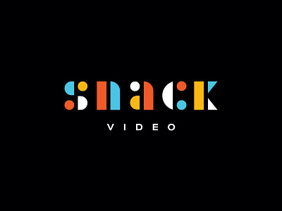 Snack Video Logo colorful design geometric logo type video