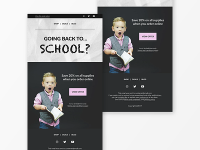 Back to School Email Newsletter back to school email campaign email design email marketing email newsletter email template newsletter design newsletter template promotional design ui uidesignpatterns uitrends user experience ux uxdesigner webdesign