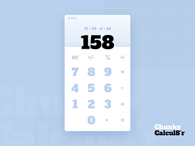 Calculator - Daily UI Challenge calculator chunky dailyuichallenge numbers slab serif uiux