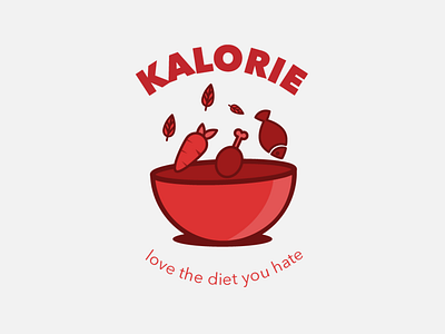 Kalorie Logo branding design dribbble flat illustration logo red typography ui vector