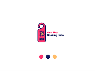 Hotel Booking Logo Design app concept branding color design design agency dribbble flat icon illustration vector
