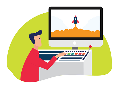 Launch llustration branding delhi design design agency dribbble flat icon illustration ui vector web