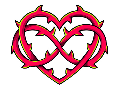 Heart Infinito branding colors creative design digital draw graphic heart illustration infinity logo vector vibrant web
