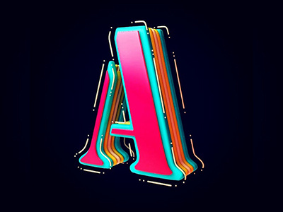 A 36daysoftype alphabet attractive fun sellcolours vibrant