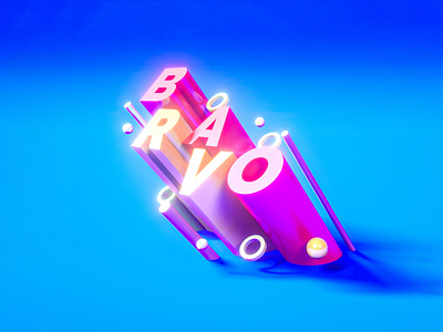 Bravo 36daysoftype 3d design alphabet attractive cinema 4d design gradient letter design logotype octanerender vibrant