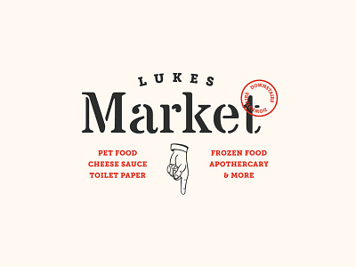 Lukes Market grocery market signage