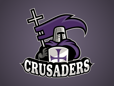 Crusaders Mascot academy america branding children crusader design graphic design illustration knight logo mascot sports sports design vector