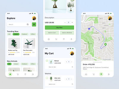 Plant shop mobile app UI