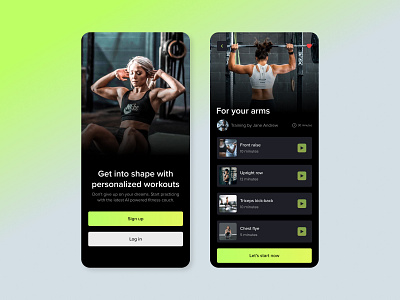 Fitness and Workout mobile app app app designs app ui application branding design fitness graphic design gym gym app mobile ui ui u workout workout app workout training app