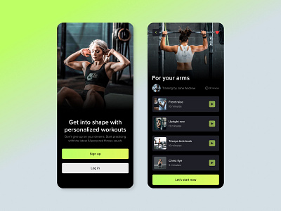 Fitness and Workout mobile app