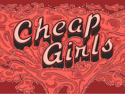 Cheap Girls band gig lettering poster smoke typography