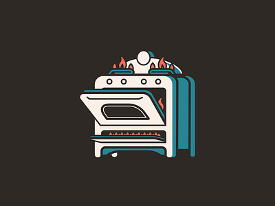 Cookin' Up Some New Things fire illustration new oven vector