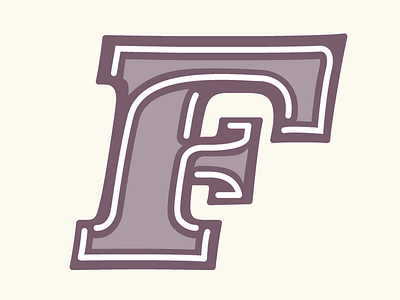 "F" letterform type