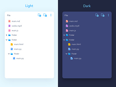 File List dark ui icon sketch