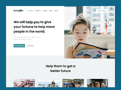 Berbagive Charity Landing Page UI