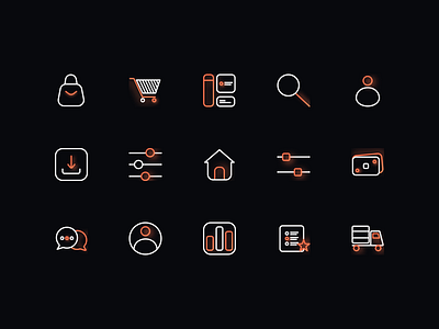 Marketplace Vector Two Tone Icons Set design icons iconset twotone twotonesicon ui ux vector