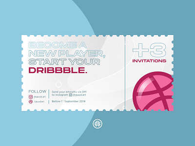 3 Dribbble Invitations For You dribbble invitation flat graphic design illustration indonesia invitation ticket uiux vector