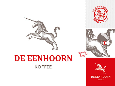 De Eenhoorn - Koffie 1815 coffee design eenhoorn graphic koffie logo restyle unicorn