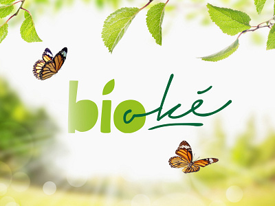 Bio oké (Bioké) logo bio branding butterfly design identity logo oké sunshine