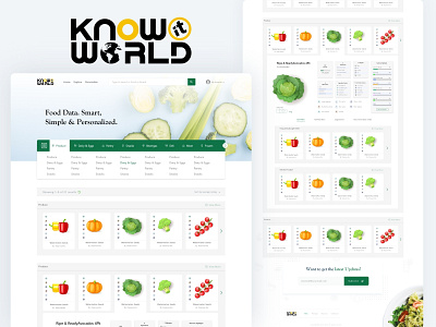 Food nutrition and dietetics count platform animation food food delivery food nutrition food website graphic design logo organic food ui design web design website ui