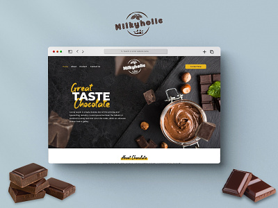 Chocolate food Website branding chocolate website templates food food delivery illustration motion graphics ui web ui design