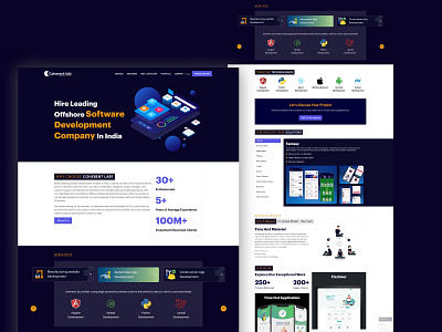 Website design of Web development company animation branding design graphic design illustration landing page logo mockup motion graphics ui ui ux design ux vector web development website design