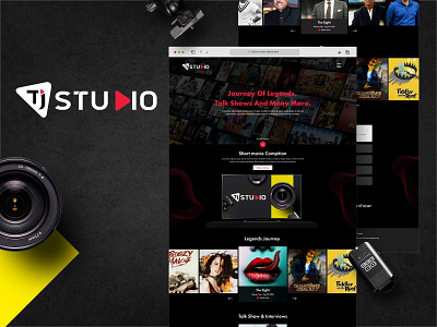 TJ-Studio. Online movies platform. animation branding design graphic design illustration logo motion graphics movies online movies ui ux vector web design
