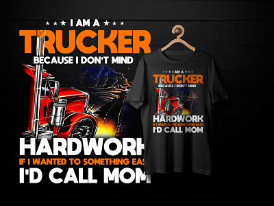 Trucker T-shirt Design ..........