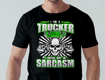 TRUCKER T-shirt or Hoodie Design clothing march by amazon shirt t shirt t shirt design trucker typo design