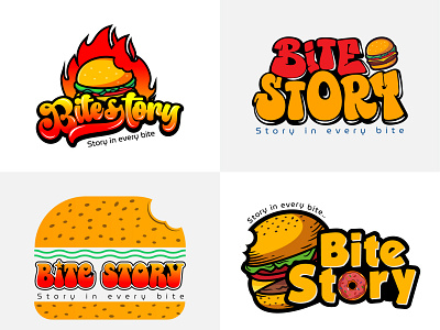 Fast Food Logo Design branding fast food logo graphic design logo logo design stylist typo text effect typography logo
