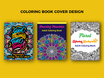 Coloring book cover design for kdp