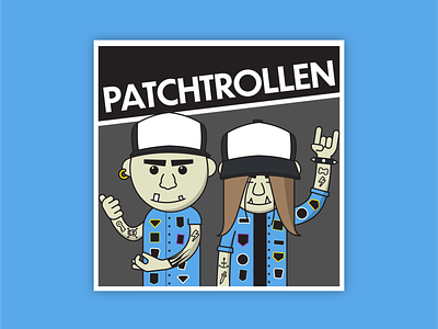 Patchtrollen - Podcast Cover hard rock illustrator metal podcast art podcast cover podcast logo vector