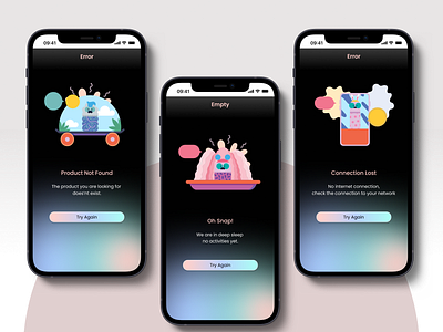 Daily UI 01 : Empty & Error States Illustration app dailyui design illustration ui ux
