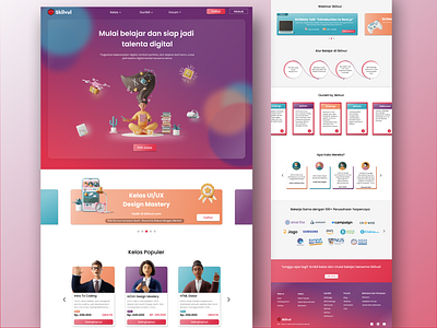 Website Design: Redesign Landing Page 3d dailyui design gradient illustration ui uiux ux website