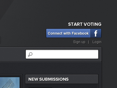 Sign in area and Search facebook login search sign up ui