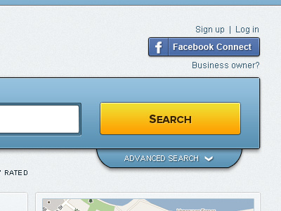 Connect and Search advanced search connect facebook form log in login search sign up ui