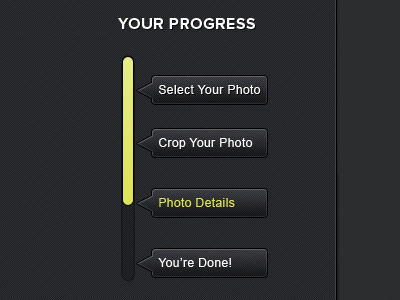 Your Progress app bar crop dark grey mesh photo progress texture ui yellow