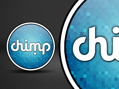 Chimp Icon White blue chimp circle dock icon noise pattern texture white