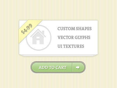 Store Item add app cart glyph green paper price shape store texture ui yellow