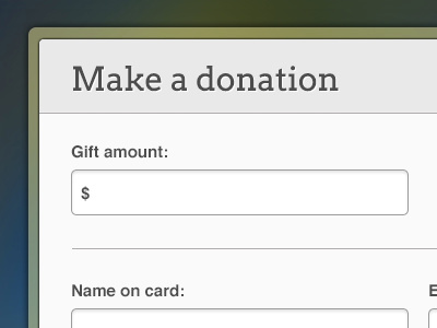 Make a donation amount app charity dollar donation form gift gray grey input modal money ui web yellow