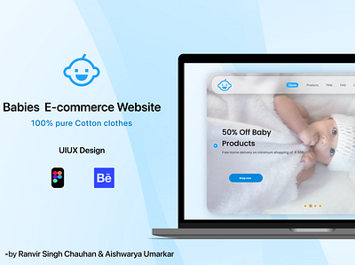 E-commerce Website for Baby Products adobe photoshop baby product e commerce figma graphic design home page illustrator prototyping ui user experience user interface ux visual design website wireframes