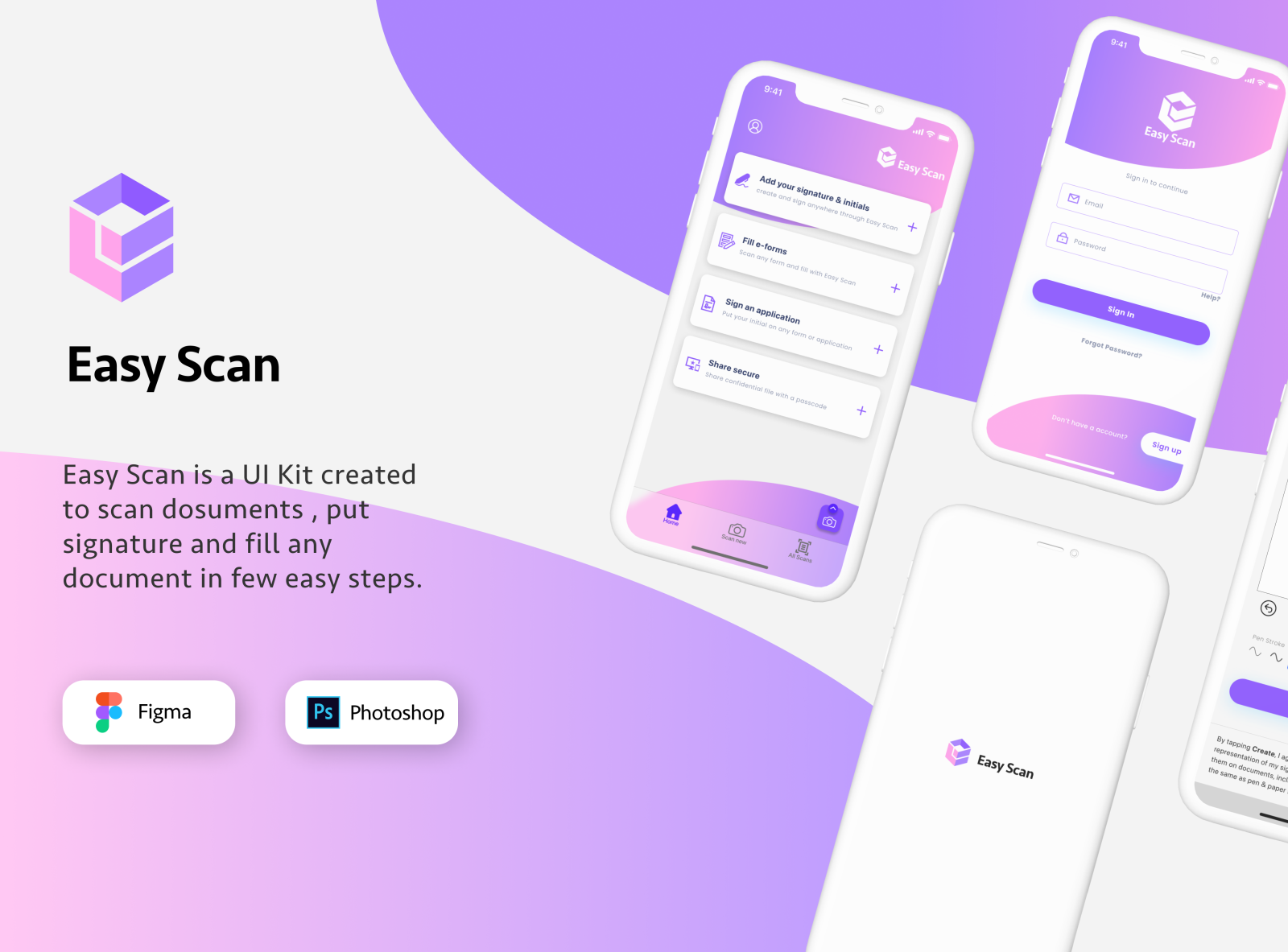 Scanner Application UI design(Easy Scan) by Ranvir Singh Chauhan on