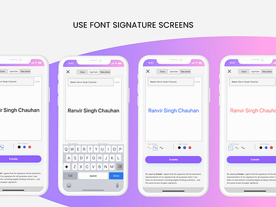 Easy scan Signature Feature Ui screens