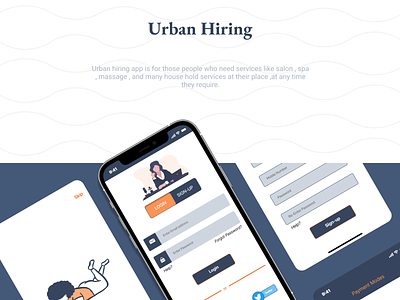 Urban Hiring Application-for essential services at door steps application design essential services at home figma illustration logo prototyping ui urban hiring user experience user interface ux visual design