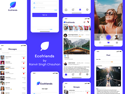 Ecofriends Social media Application UI