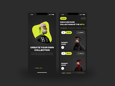 NFT mobile app concept