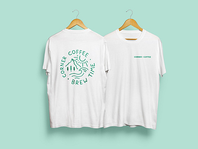 Corner Coffee T-shirt Illustration