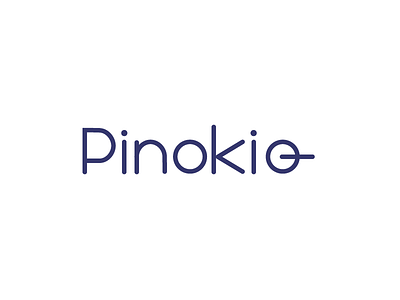 Pinokio App Logo app brand branding identity lettering logo logotype minimal modern simple typography word mark