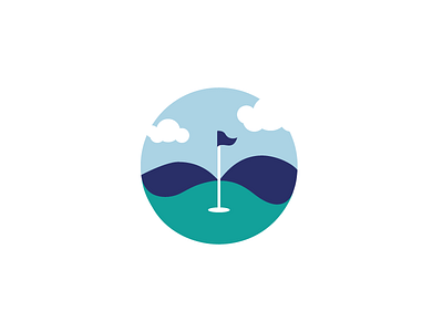Bogies to Birdies flat golf icon illustration logo mark minimal simple sport